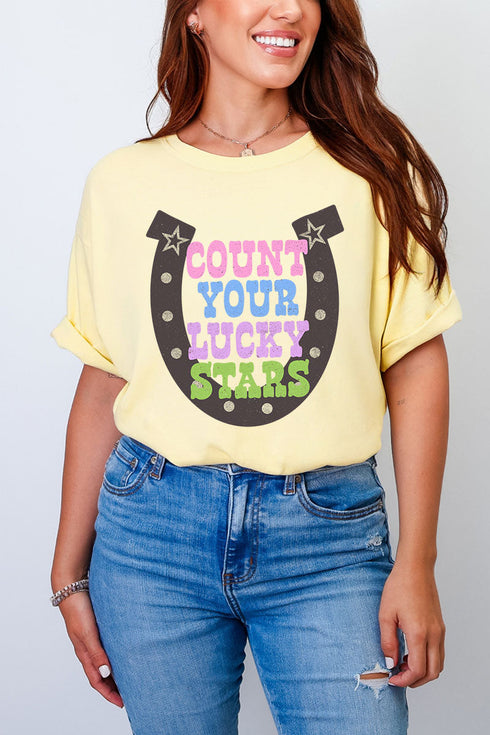 Count Your Lucky Stars Comfort Colors Adult Ring-Spun Cotton Tee