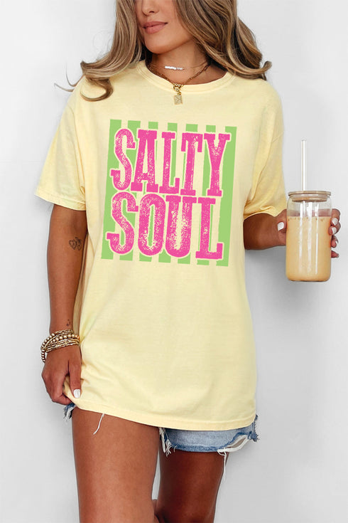 Striped Salty Soul Comfort Colors Adult Ring-Spun Cotton Tee