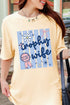 Blue Striped Trophy Wife Comfort Colors Adult Ring-Spun Cotton Tee