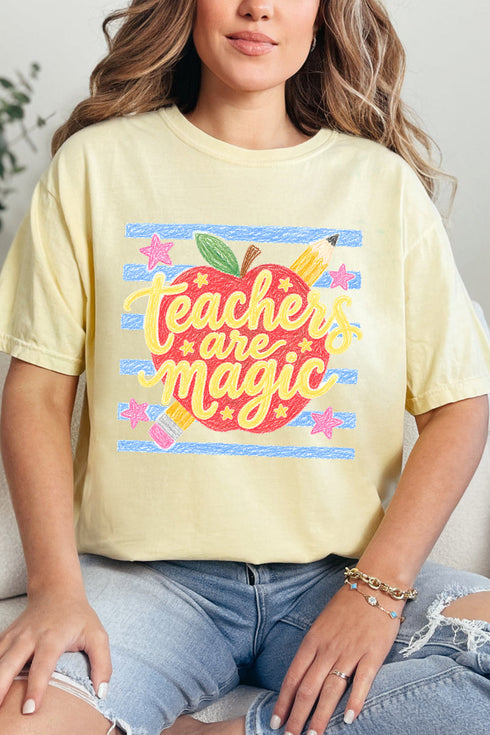 Teachers Are Magic Sketch Comfort Colors Adult Ring-Spun Cotton Tee