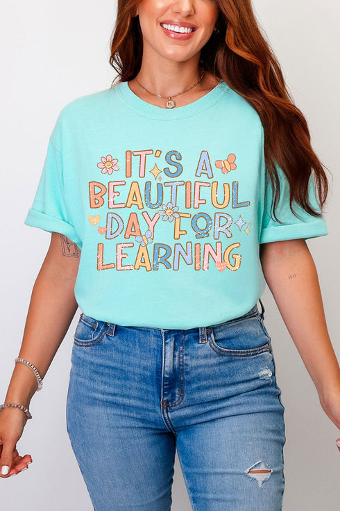 Beautiful Day For Learning Comfort Colors Adult Ring-Spun Cotton Tee