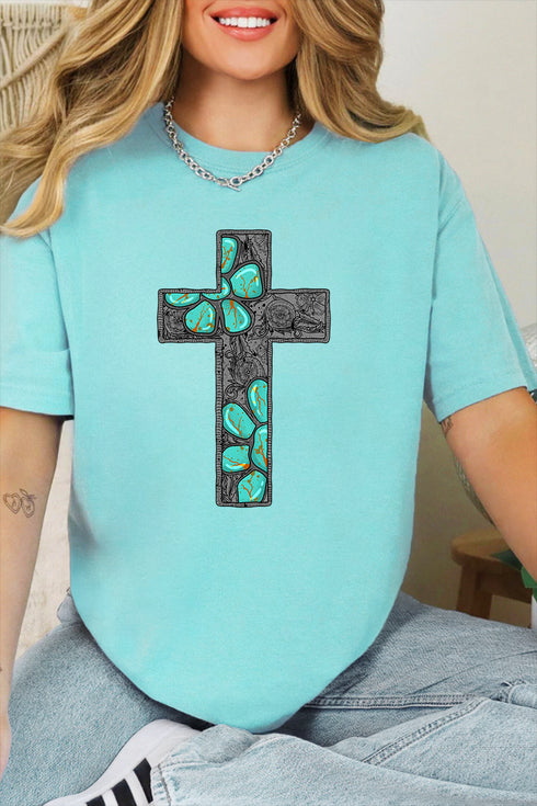 Concho Cross Comfort Colors Adult Ring-Spun Cotton Tee