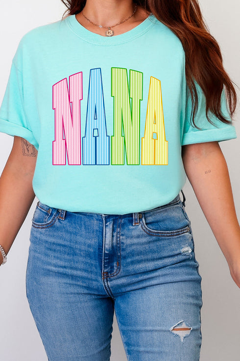 Color Me Loved Nana Comfort Colors Adult Ring-Spun Cotton Tee