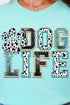 Dog Life Faux Glitter Comfort Colors Adult Ring-Spun Cotton Tee