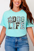 Dog Life Faux Glitter Comfort Colors Adult Ring-Spun Cotton Tee