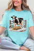 Faux Yarn Moo In The Snow Comfort Colors Adult Ring-Spun Cotton Tee