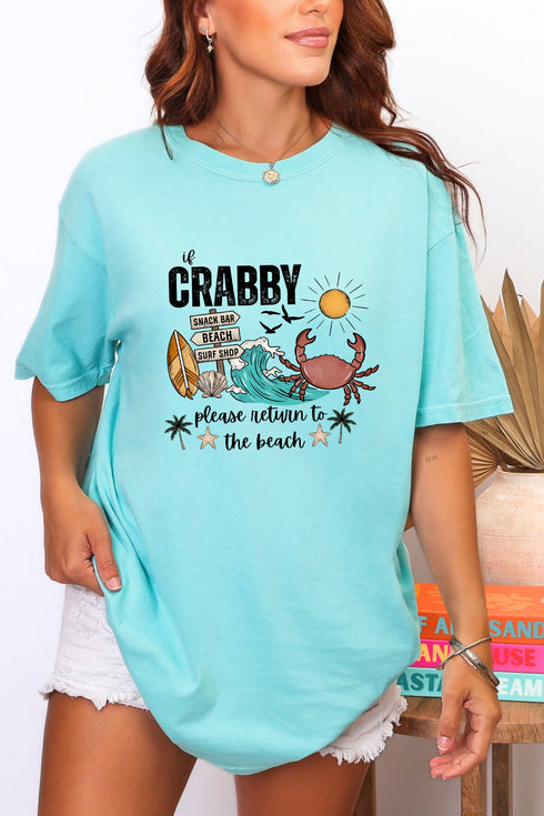 Crabby Beach Comfort Colors Adult Ring-Spun Cotton Tee