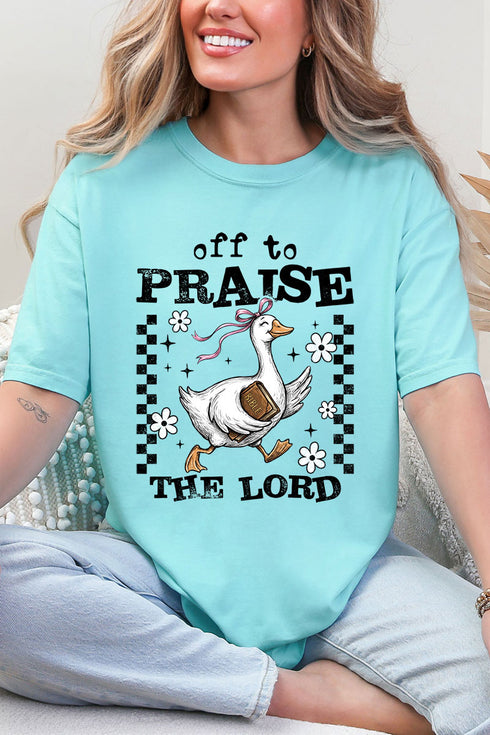 Off To Praise The Lord Comfort Colors Adult Ring-Spun Cotton Tee