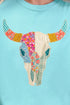 Patchwork Steer Head Comfort Colors Adult Ring-Spun Cotton Tee
