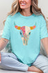 Patchwork Steer Head Comfort Colors Adult Ring-Spun Cotton Tee