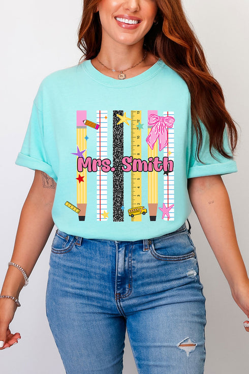 Personalized Teachers Rule Comfort Colors Adult Ring-Spun Cotton Tee