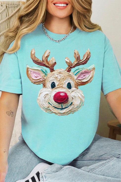 The Colorful Painted Deer Comfort Colors Adult Ring-Spun Cotton Tee