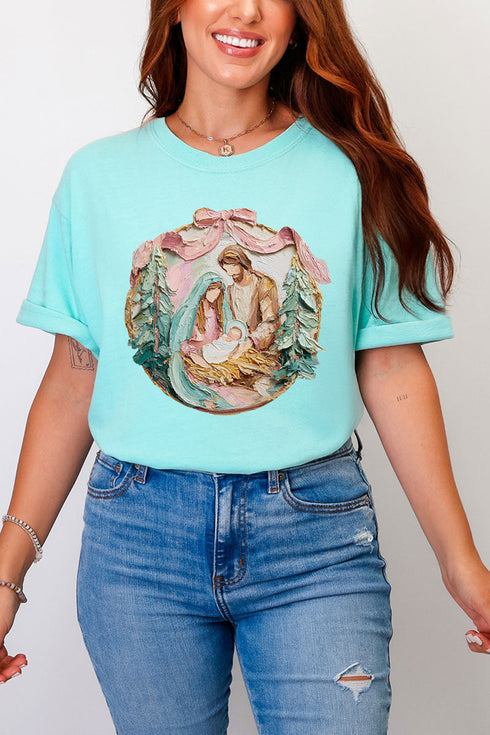 The Painted Baby Jesus Coquette Comfort Colors Adult Ring-Spun Cotton Tee