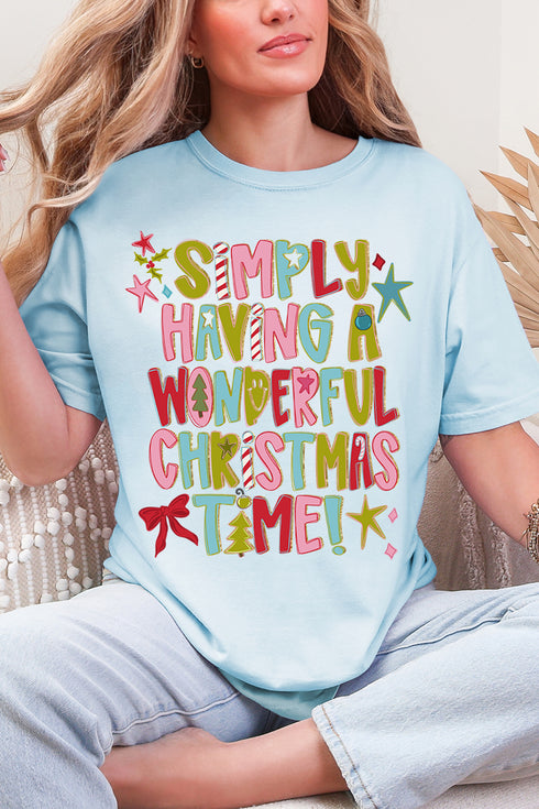 A Wonderful Christmas Time Comfort Colors Adult Ring-Spun Cotton Tee