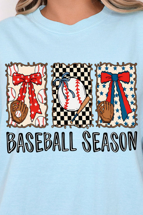 Baseball Season Ribbon Comfort Colors Adult Ring-Spun Cotton Tee