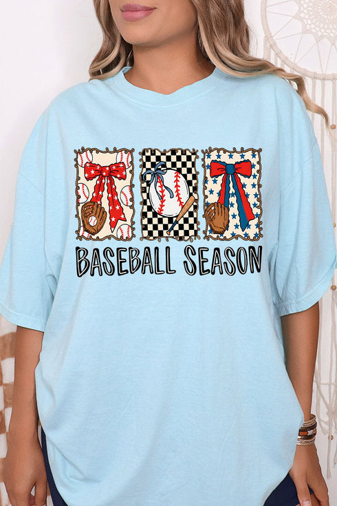 Baseball Season Ribbon Comfort Colors Adult Ring-Spun Cotton Tee