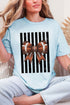 Black Varsity Bow Comfort Colors Adult Ring-Spun Cotton Tee