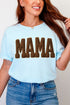 Brown Faux Threaded Mama Comfort Colors Adult Ring-Spun Cotton Tee