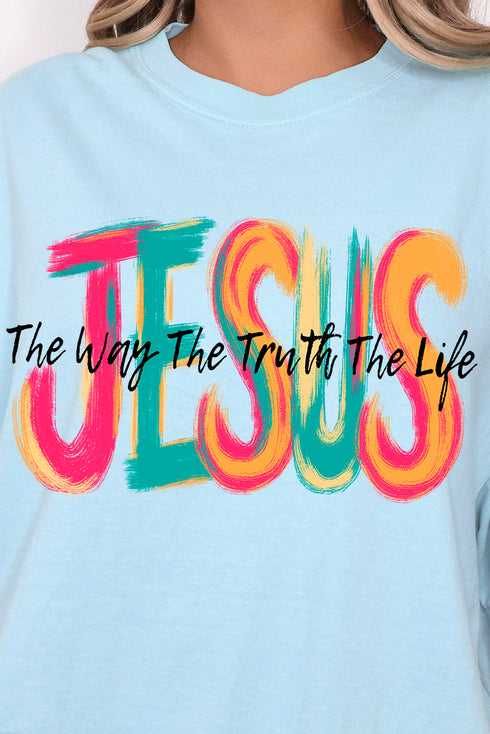 Brushstroke Jesus Comfort Colors Adult Ring-Spun Cotton Tee
