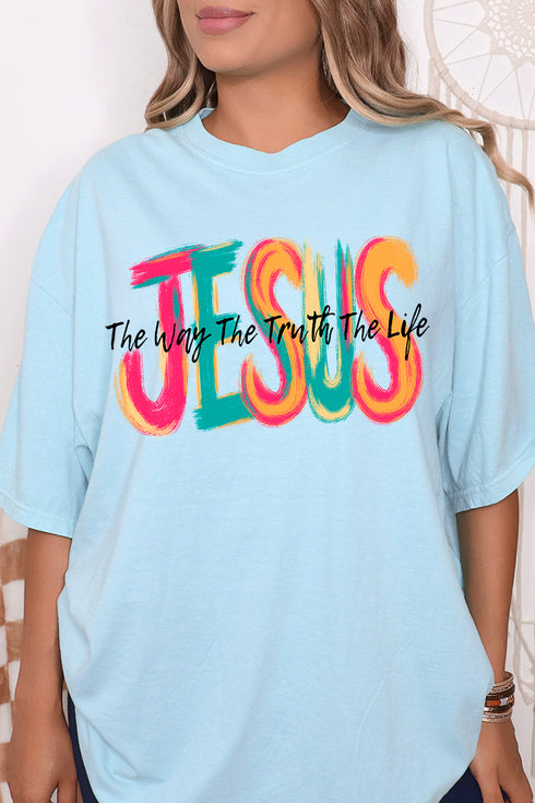 Brushstroke Jesus Comfort Colors Adult Ring-Spun Cotton Tee