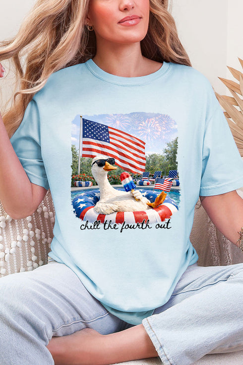 Chill The Fourth Out Comfort Colors Adult Ring-Spun Cotton Tee