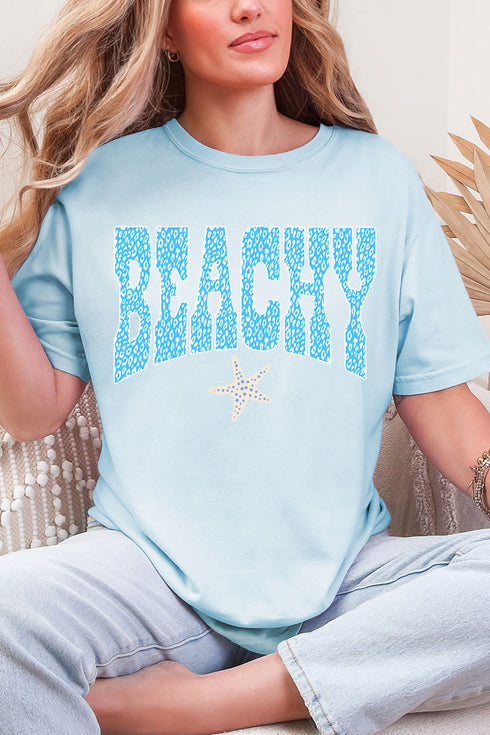 Coastal Beachy Leopard Comfort Colors Adult Ring-Spun Cotton Tee