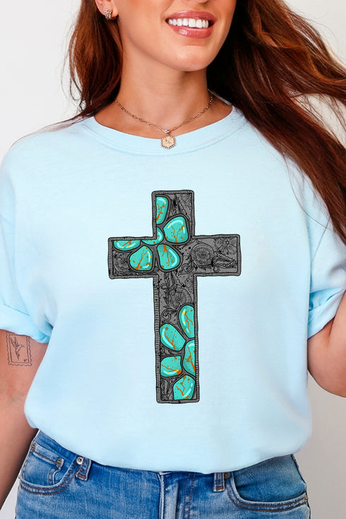 Concho Cross Comfort Colors Adult Ring-Spun Cotton Tee