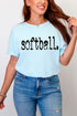 Distressed Softball. Comfort Colors Adult Ring-Spun Cotton Tee