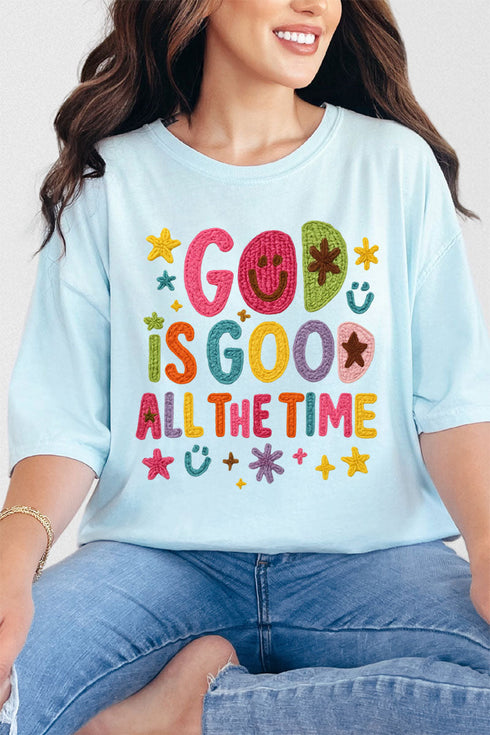 Faux Yarn God Is Good Comfort Colors Adult Ring-Spun Cotton Tee