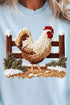 Faux Yarn Winter Chicken Comfort Colors Adult Ring-Spun Cotton Tee