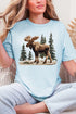 Faux Yarn Winter Moose Comfort Colors Adult Ring-Spun Cotton Tee