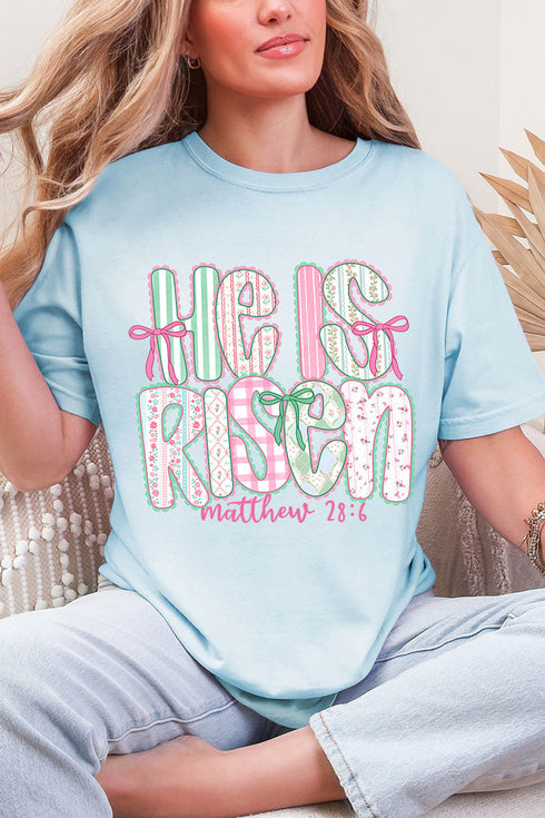 Lace & Bloom He Is Risen Comfort Colors Adult Ring-Spun Cotton Tee