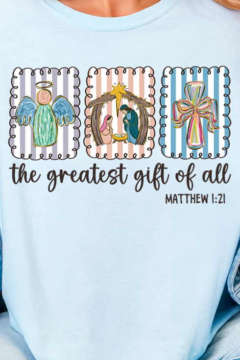 Jesus, Greatest Gift Comfort Colors Adult Ring-Spun Cotton Tee