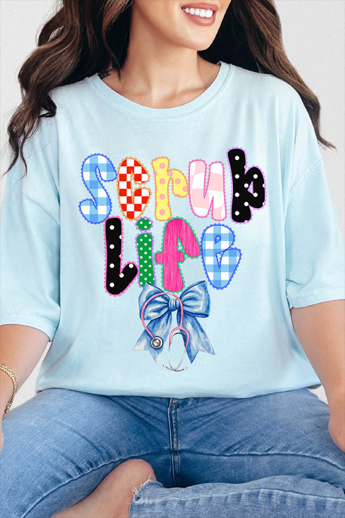 Lace Scrub Life Comfort Colors Adult Ring-Spun Cotton Tee