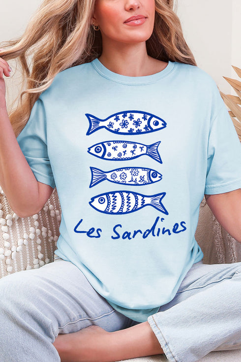 Les Sardines Comfort Colors Adult Ring-Spun Cotton Tee