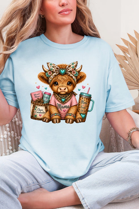 Mama Raising The Herd Comfort Colors Adult Ring-Spun Cotton Tee