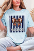 Personalized Navy Varsity Bow Comfort Colors Adult Ring-Spun Cotton Tee *Enter Mascot Name
