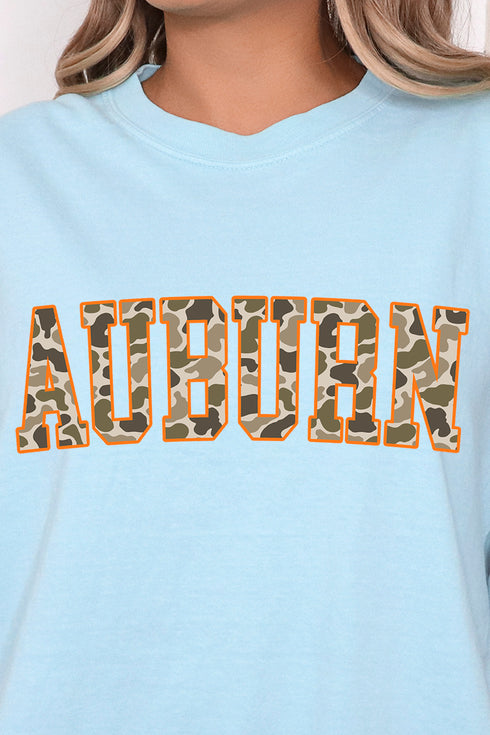 Orange Auburn Camo Comfort Colors Adult Ring-Spun Cotton Tee