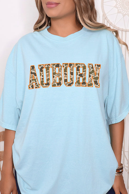 Orange Auburn Camo Comfort Colors Adult Ring-Spun Cotton Tee