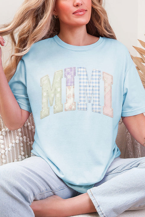 Personalized Soft Stitch Mom Name Comfort Colors Adult Ring-Spun Cotton Tee *Choose Your Name