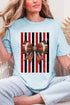 Red & Black Varsity Bow Comfort Colors Adult Ring-Spun Cotton Tee