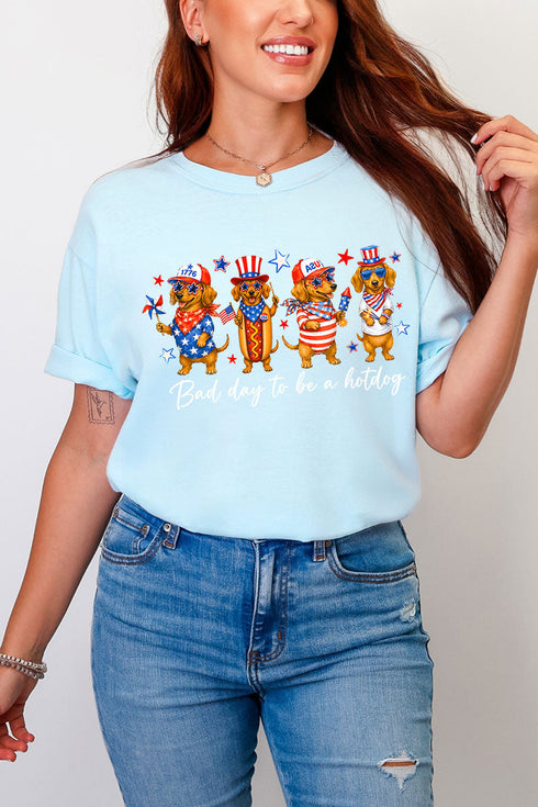 Red, White & Weiner Comfort Colors Adult Ring-Spun Cotton Tee