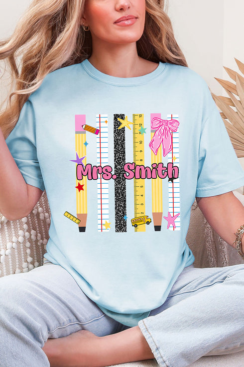 Personalized Teachers Rule Comfort Colors Adult Ring-Spun Cotton Tee