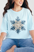 Faux Yarn Snow Day Snowflake Comfort Colors Adult Ring-Spun Cotton Tee