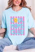 Striped Happy Cool Moms Club Comfort Colors Adult Ring-Spun Cotton Tee
