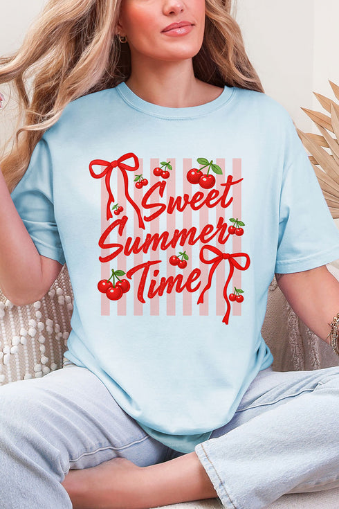 Cherry Sweet Summer Time Comfort Colors Adult Ring-Spun Cotton Tee