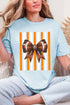 Fiery Orange & White Varsity Bow Comfort Colors Adult Ring-Spun Cotton Tee