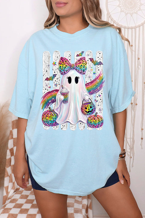 Rainbow Glam Ghost Comfort Colors Adult Ring-Spun Cotton Tee
