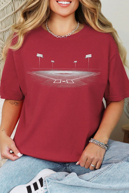 Baseball Lights Comfort Colors Adult Ring-Spun Cotton Tee