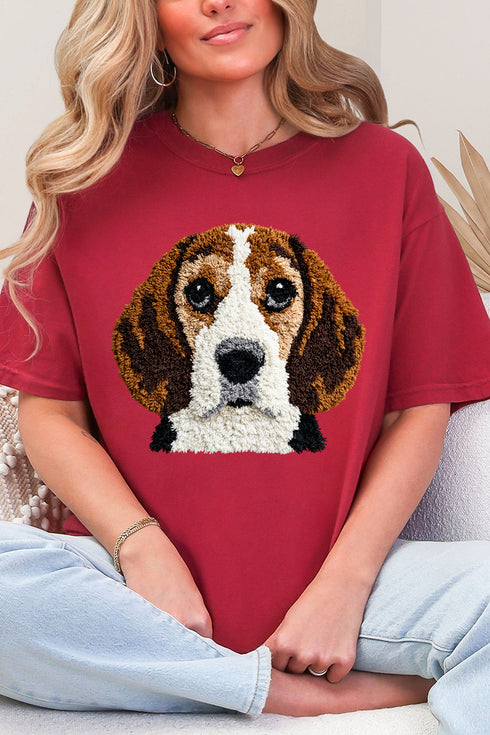 Faux Yarn Beagle Comfort Colors Adult Ring-Spun Cotton Tee
